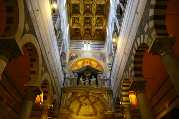 Interior view of Siena Cathedral one of the most important examples of Gothic architecture in Italy