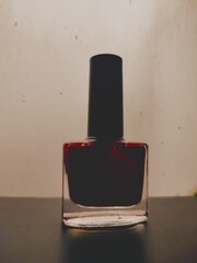 Product photography of red maroon color nail paint, nail polish product photography isolated shots