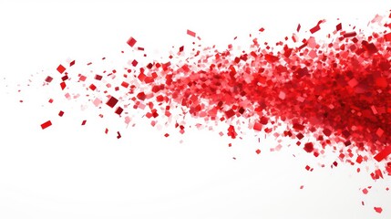 red paint splashes on a white background