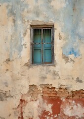 Old window with wall