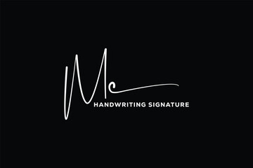 MC initials Handwriting signature logo. MC Hand drawn Calligraphy lettering Vector. MC letter real estate, beauty, photography letter logo design. - obrazy, fototapety, plakaty