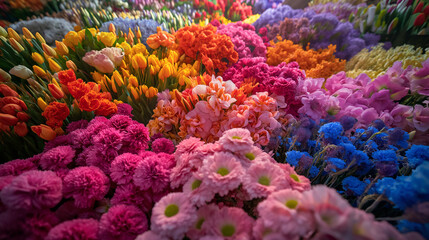 Obraz na płótnie Canvas Aromatic Blooms in Thailand - Cultural Diversity at the Fresh Flower Marketplace