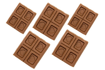 Chocolate bar image with selective focus