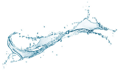 Blue water splash isolated - 726978787