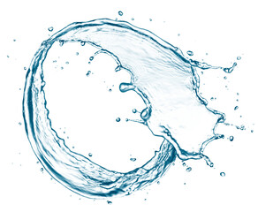 Water splash forming a circle isolated - 726978797