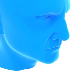 3d Illustration of a Humanoid Robot Head Artificial Intelligence AI