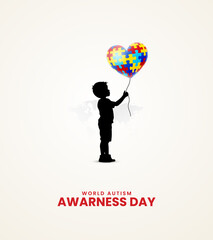 World autism awareness day. autism awareness creative design for social media ads.