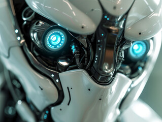 close-up robot eye