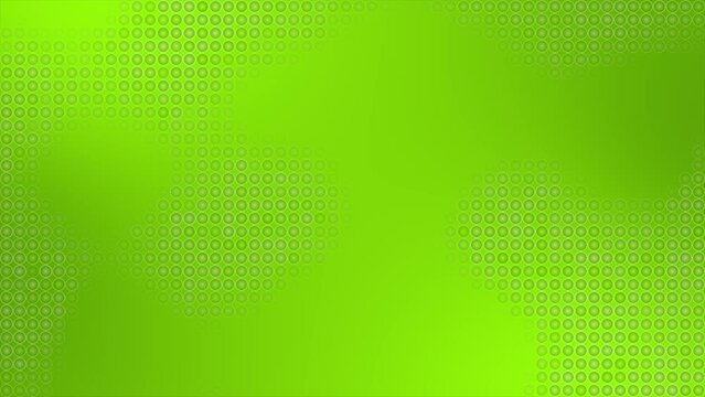 Lime green color hi-tech circular dots appearing and disappearing over futuristic looped background