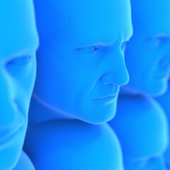 3d Illustration of a Humanoid Robot Head Artificial Intelligence AI