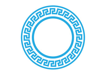 Fototapeta na wymiar Greek style Circular with Octant repeated motif pattern. Editable Clip Art.
