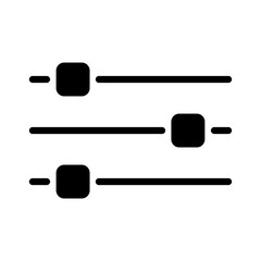 Volume mixer control icon, filter sound symbol button, switch sign vector illustration