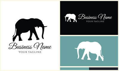 silhouette bear elephant kangaroo logo