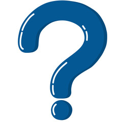Naklejka premium Illustration of blue question mark