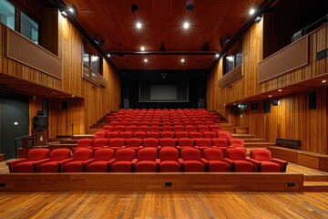 Naklejka premium Speeches and meetings hall professional photography