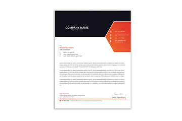 Modern minimal abstract clean corporate letterhead template design.
