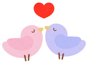Couple birds for Valentine's Day and weddings