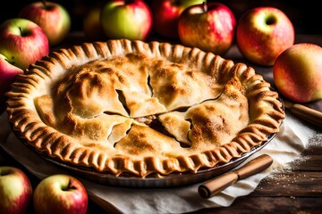 apple pie with cinnamon