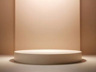 photo product display stage with circle podium 3d background.
