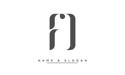 FD,  DF,  F,  D  Abstract  Letters  Logo  Monogram