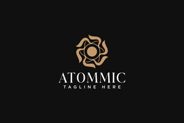Fototapeta premium letter O with star swirl floral shape logo design for boutique, fashion and jewelry company