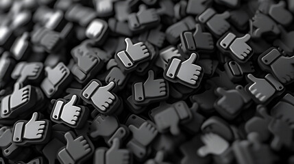 Obraz premium 沢山のSNSのLike mark、いいね