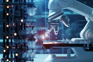 
Automated Robotic Arm Conducting Laboratory Research. generative AI