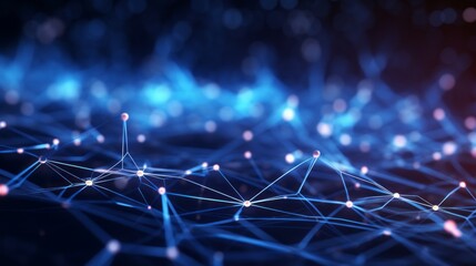 Dynamic cyber big data flow with blockchain fields: ai tech, digital communication, science research - 3d neural cell concept