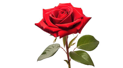 Red rose isolated on transparent background PNG