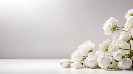 Ambient soft white light background as graphics resource for card design, presentation design