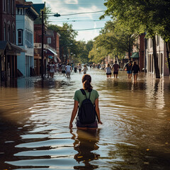 lifestyle photo climate change flooding.