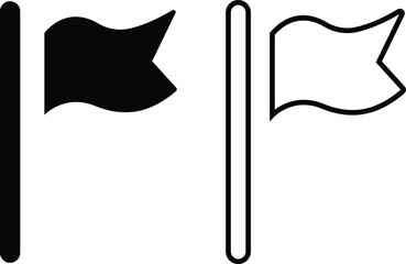 Flag black icons set . Different flag flat or line vector collection isolated on transparent background. Waving Flag icons for Banners, Presentations, Web Pages. Simple logo for graphic and web design