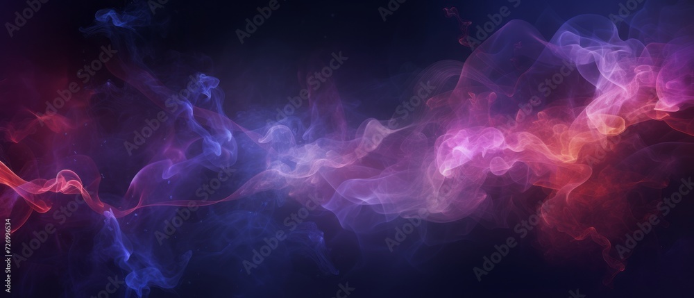 Canvas Prints abstract magic: dark bokeh background with enchanting smoke, sparks, and neon glow