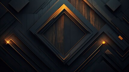 Abstract background geometry shape, black and gold, glamour chic background - obrazy, fototapety, plakaty