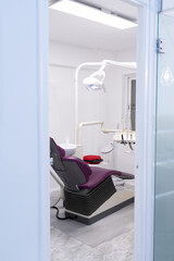 Dentist chair in a dental clinic
