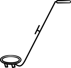 Inspection Mirror Outline Vector Illustration