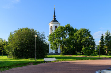 Bell tower of the Sophia ((Ascension) Cathedral in Pushkin