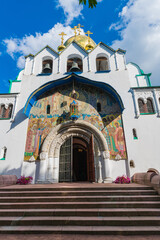 Facade of Theodore Sovereign Cathedral in Pushkin