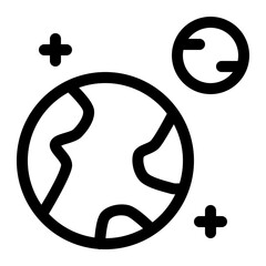 earth line icon