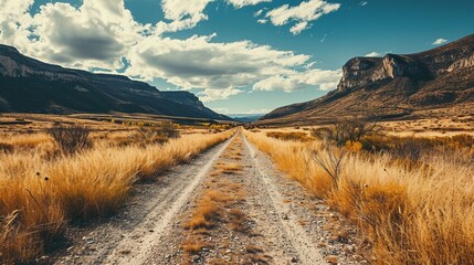 Guadalupe Mountains National Park landscape near El Captain Viewpoint on Route 62 in Salt Flat,...