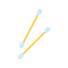 Ear sticks icon. Cotton swabs or cotton buds.