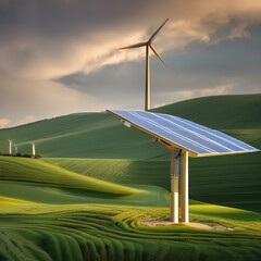 Obraz premium Renewable energy investments: Investors supporting clean energy projects2