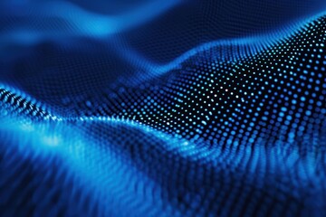 Abstract ultra-smooth blue polka dot gradient background of technology screen technology