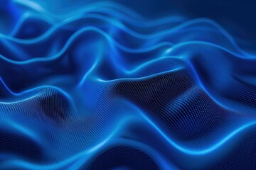 Abstract ultra-smooth blue polka dot gradient background of technology screen technology - obrazy, fototapety, plakaty