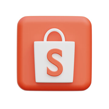 3D shopee icon for your design