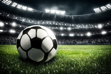 Fototapeta premium soccer ball on grass