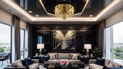 An interior design of modern living room