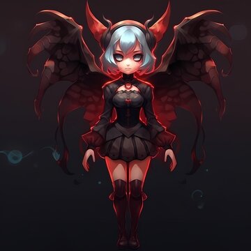 Dark Angelic Character Illustration
