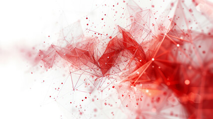 Red color Abstract Geometrical Data Wave representing futuristic data wave. Futuristic concept.