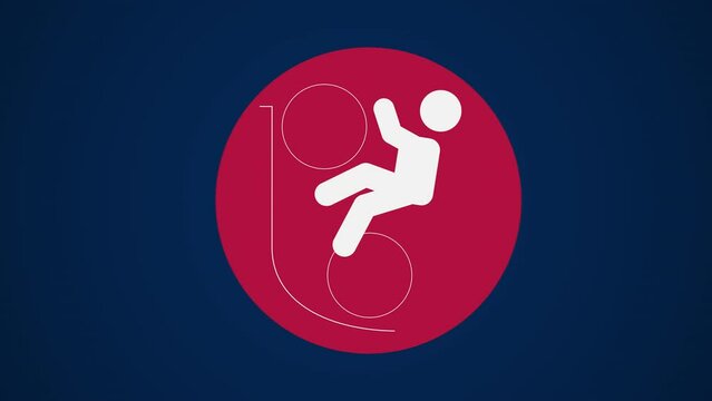 Pictograma de los Juegos Ol&iacute;mpicos de lado derecho con el deporte ciclismo BMX freestyle  en fondo azul. 